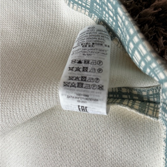 Tory Burch “79720” Jacquard Pencil Skirt → Teal/Ivory Grid Size 6 - Picture 10 of 14